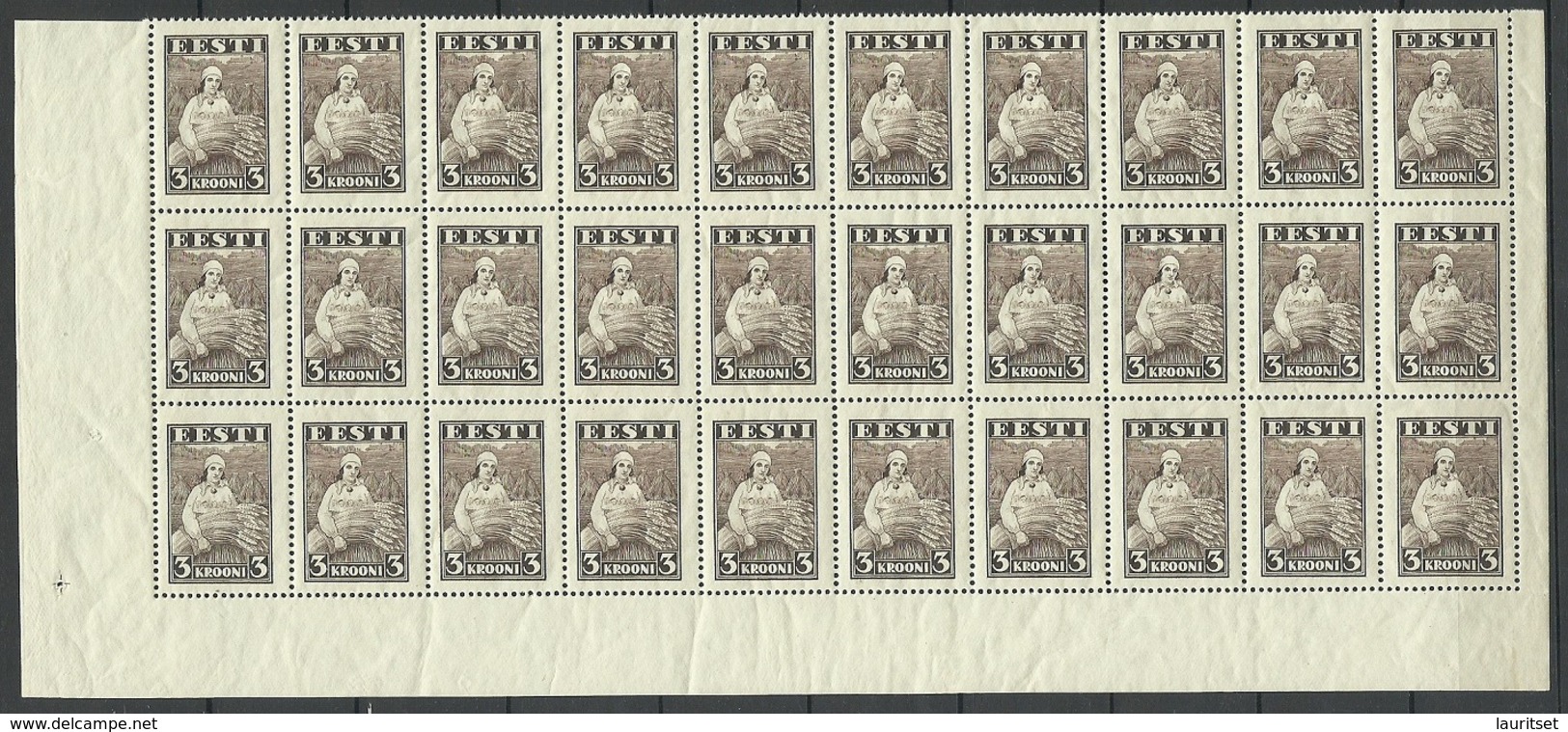 ESTONIA Estland 1935 Michel 108 In 30-Block MNH - Sonstige & Ohne Zuordnung