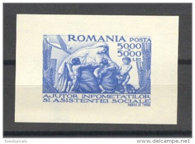 ROMANIA SHEETLET 1947, SMALLEST IN THE WORLD (?) UNUSED - Blocs-feuillets