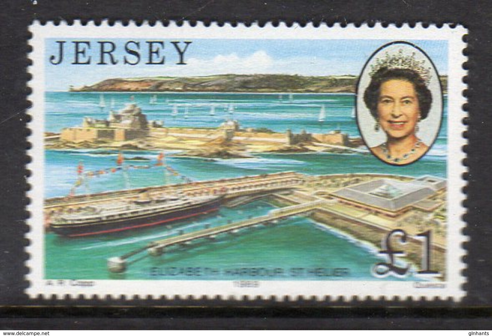 GB JERSEY - 1989 QUEEN ELIZABETH II ROYAL VISIT STAMP SG 500 FINE MNH ** - Jersey