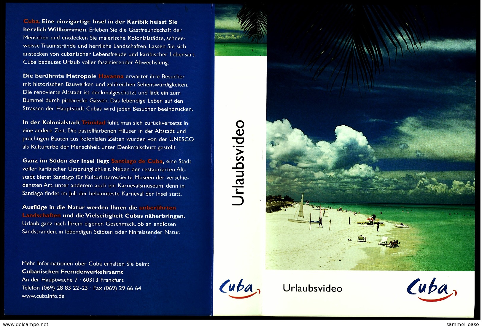 VHS Video Reise  -  Cuba  -  Von 1999 - Viaggio