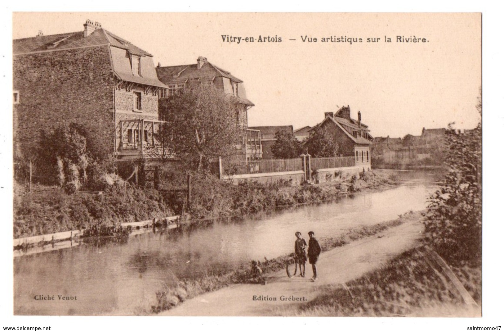 62 - VITRY-EN-ARTOIS . Vue Artistique Sur La Rivière - Réf. N°2890 - - Vitry En Artois