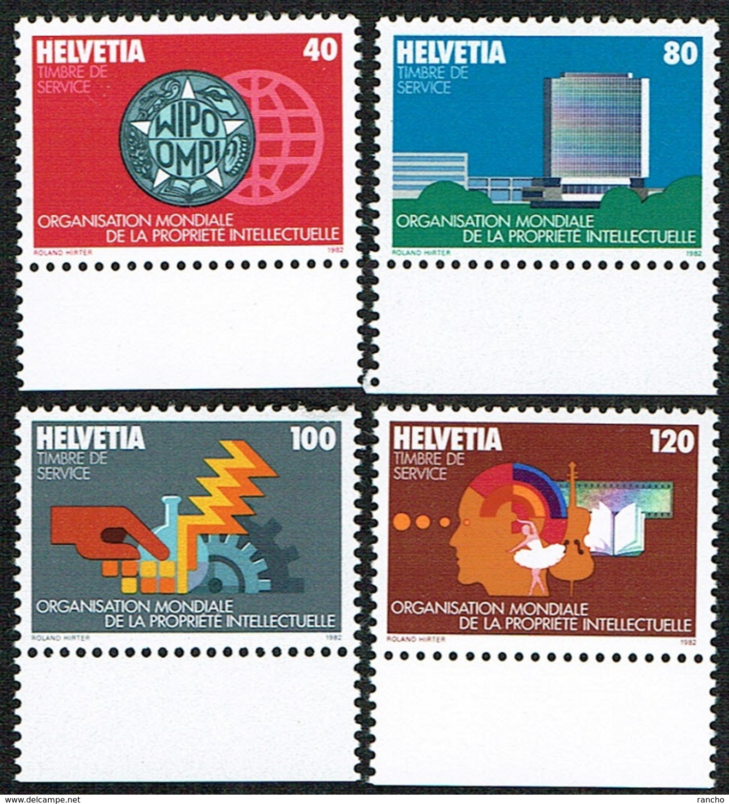 ** .O.M.P.I. SERIE TIMBRES DE COLLECTIONS NEUFS AVEC GOMME 1982 C/.S.B.K. Nr:1/4. Y&TELLIER Nr:457/460. MICHEL Nr:1/4.** - Officials