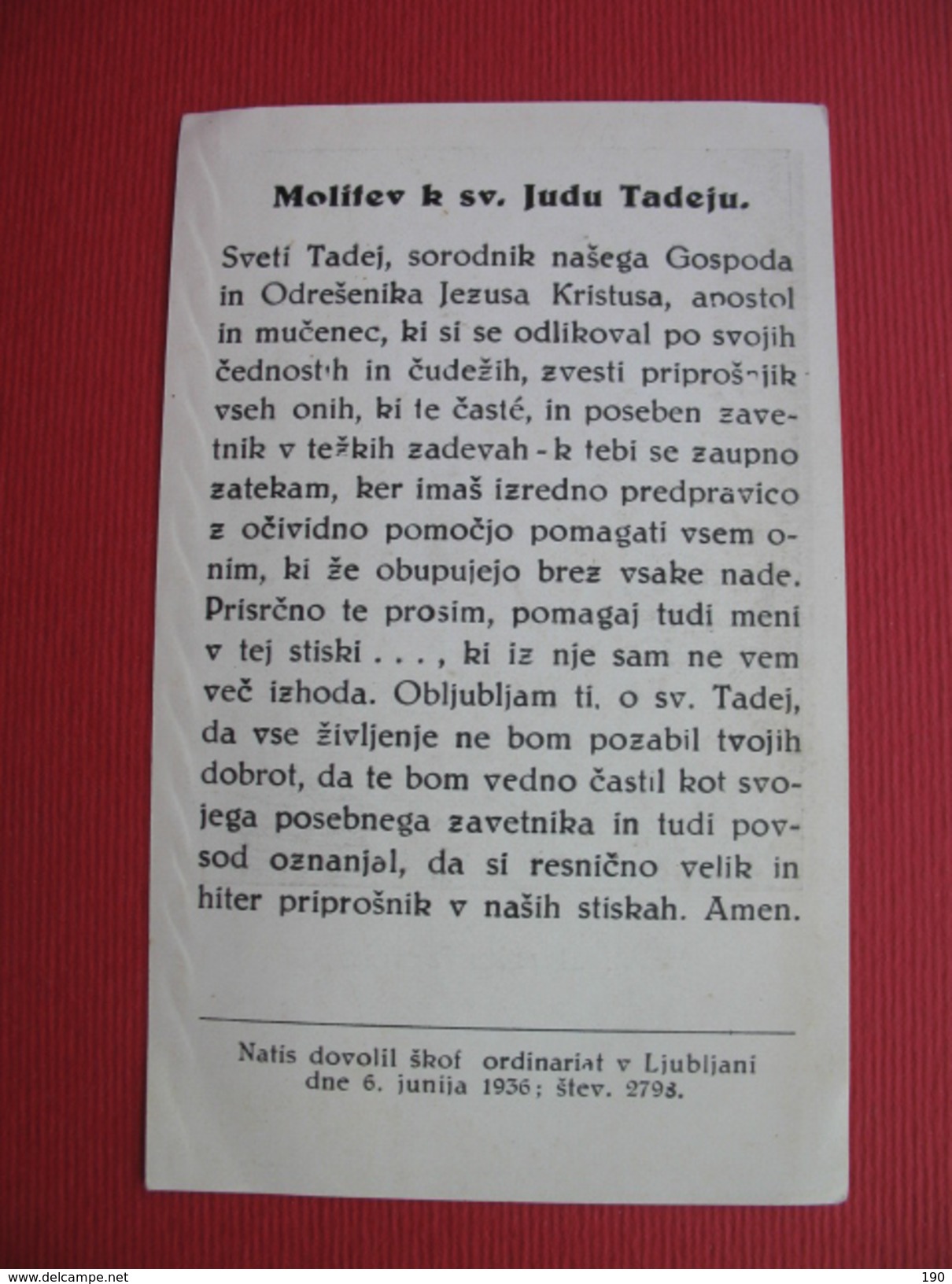 Heiliger Apostel Judas Thaddaus.Sveti Juda Tadej - Images Religieuses