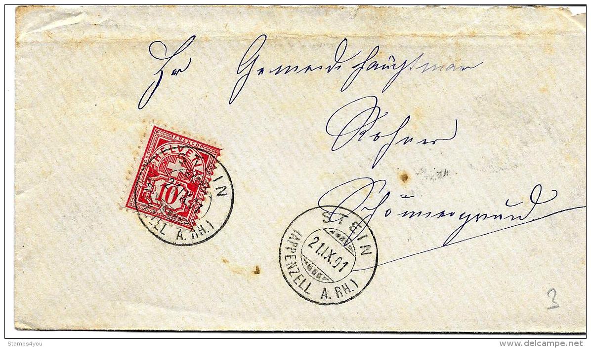 I9 - Enveloppe Avec Superbes Cachets à Date De Stein Appenzell A. RH 1901 - Briefe U. Dokumente