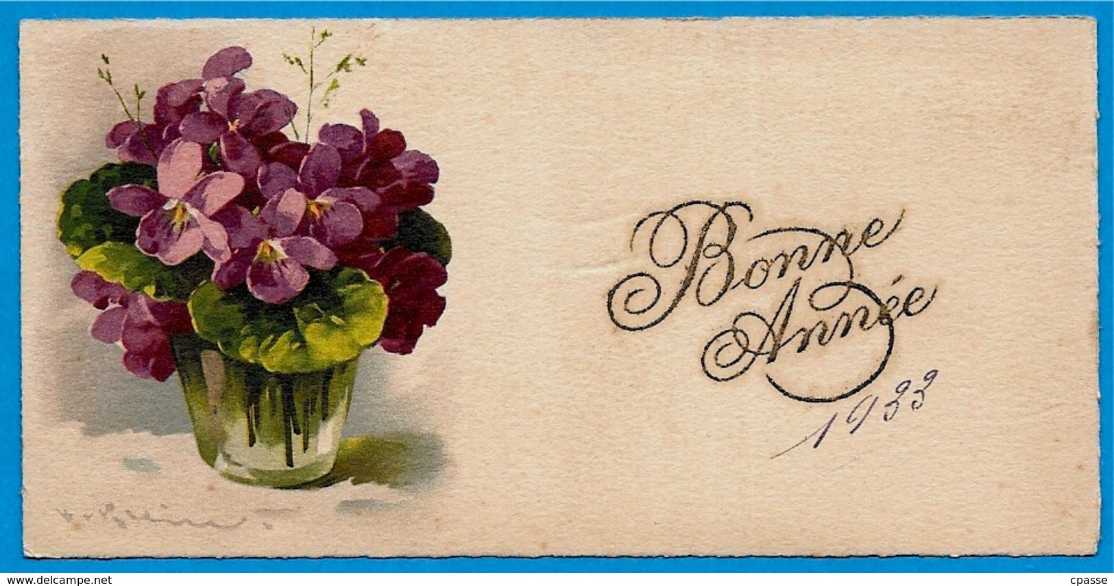 CPA Carte Mignonnette Illustrateur KLEIN Catharina Bonne Année - Bouquet De Violettes - Klein, Catharina