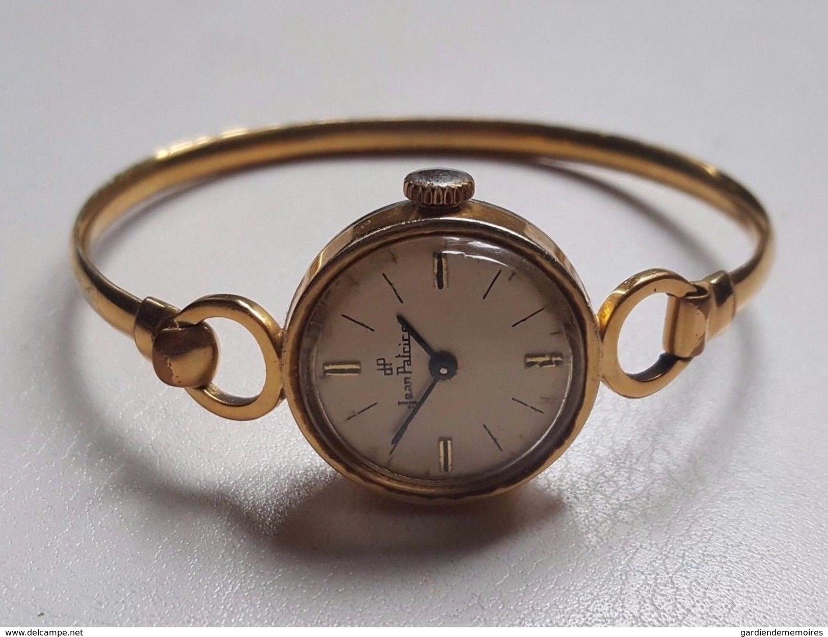 Montre Femme Ancienne Jean Patrice En Or Galvanisé - Vintage - Poinçon - Montres Anciennes