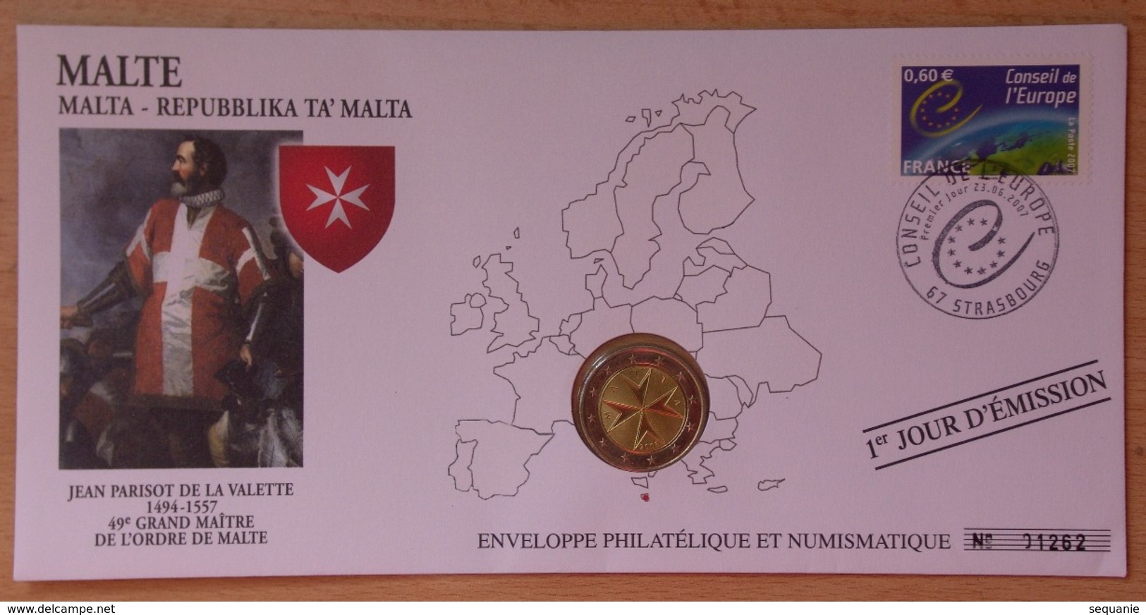 Malte 2 Euro 2008 Enveloppe Philatélique Et Numismatique - Malta