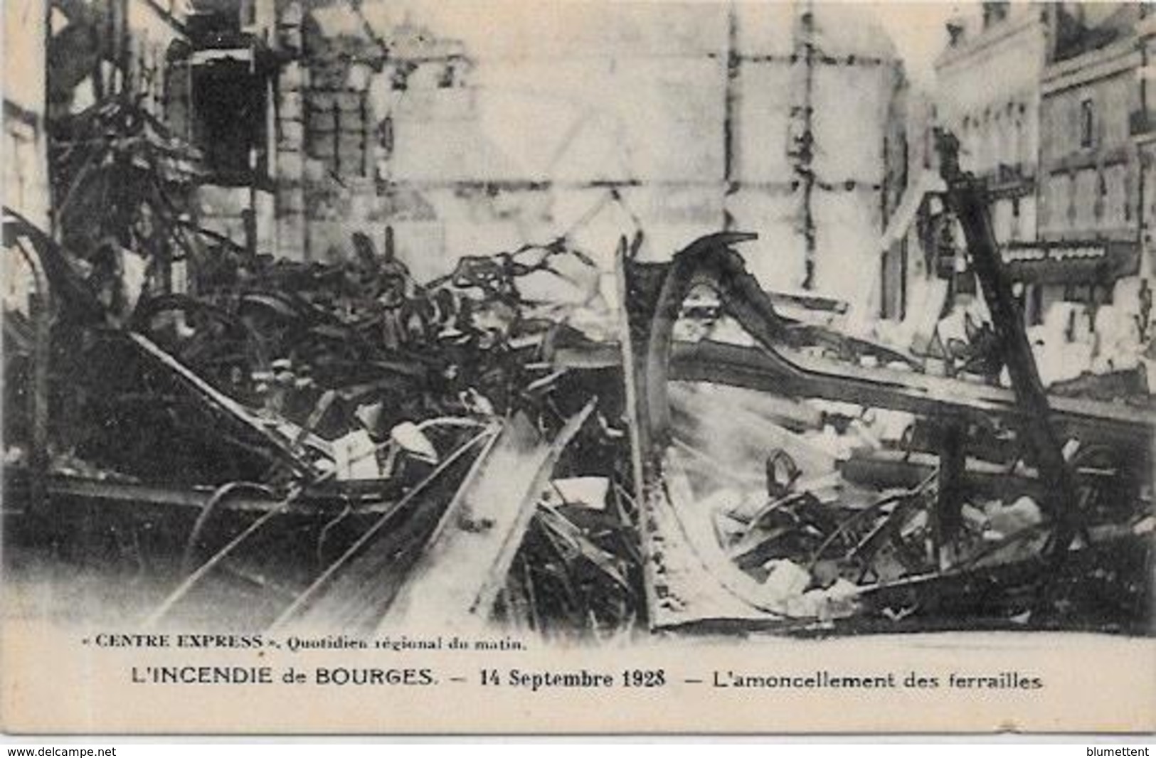 CPA Bourges Incendie Catastrophe 1928 Non Circulé - Bourges