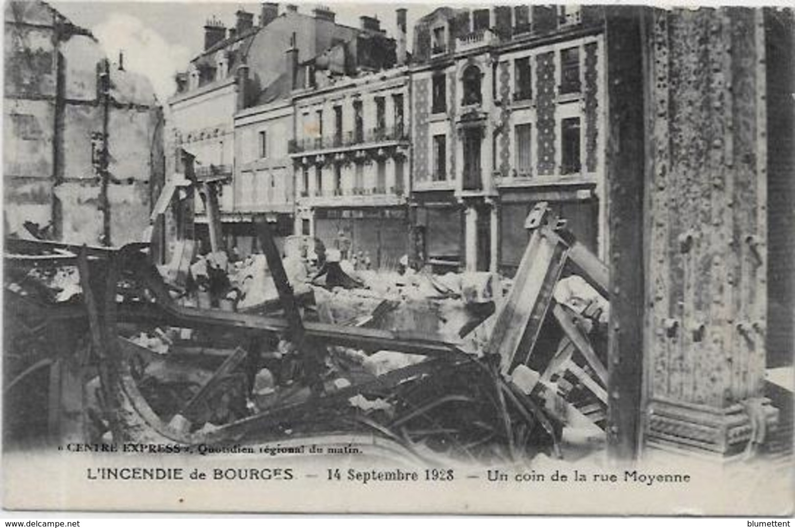 CPA Bourges Incendie Catastrophe 1928 Non Circulé Commerces - Bourges