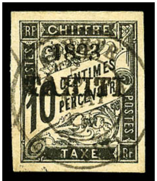 Taxe N&deg;19, 10 C. Noir, Oblit&eacute;r&eacute; Sur Petit Fragment, Superbe - Other & Unclassified