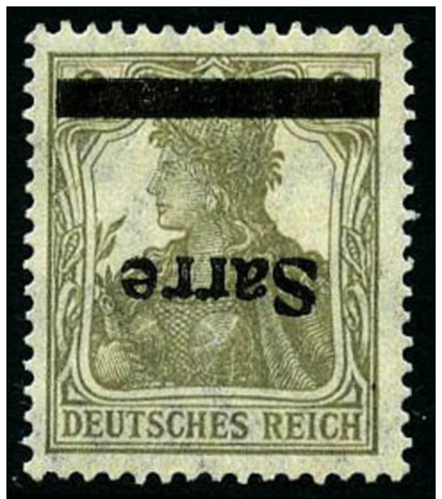 N&deg;1a, 2 P. Gris-olive, Surcharge Renvers&eacute;e, TB - Sonstige & Ohne Zuordnung