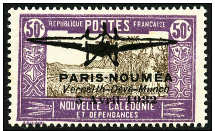 Poste A&eacute;rienne N&deg;2, Paris-Noum&eacute;a, TB - Sonstige & Ohne Zuordnung