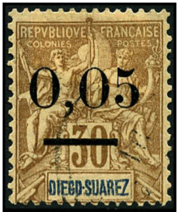 N&deg;59(II), 0,05 Sur 30 C. Brun, Surcharge Type II, Oblit&eacute;r&eacute;, TB - Other & Unclassified