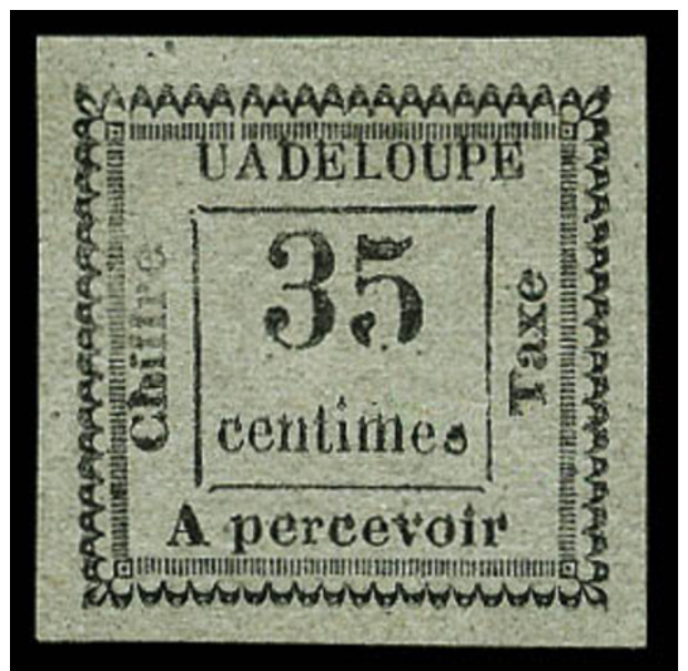 Taxe N&deg;11a, 35 C. Gris, Vari&eacute;t&eacute; "UADELOUPE", Superbe - Other & Unclassified