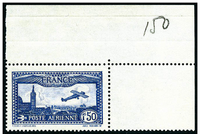 N&deg;6b, 1 F.50 Outremer Vif, Coin De Feuille, Superbe - Andere & Zonder Classificatie