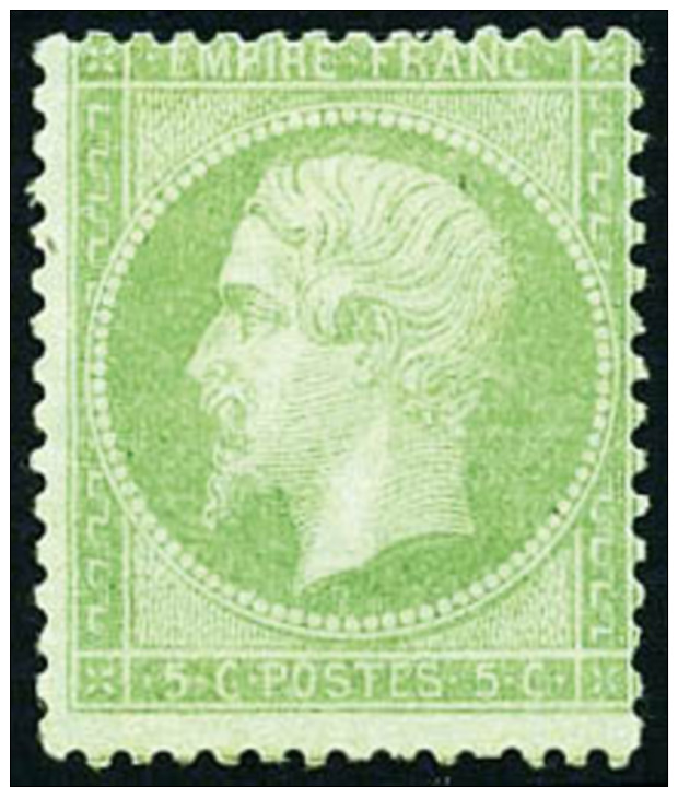 N&deg;20, 5  C. Vert, TB - 1862 Napoleon III
