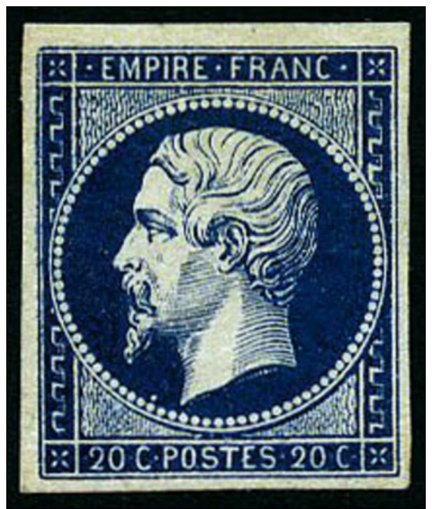 N&deg;14Ab, 20 C. Bleu-noir, Type I, TB - 1853-1860 Napoléon III.