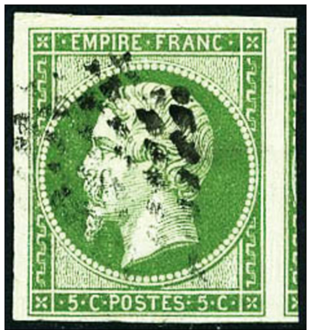 N&deg;12, 5 C. Vert, Oblit&eacute;r&eacute; Etoile, Superbe - 1853-1860 Napoleon III