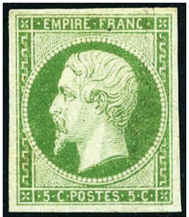 N&deg;12, 5 C. Vert, Infime Rousseur Sinon TB - 1853-1860 Napoléon III.