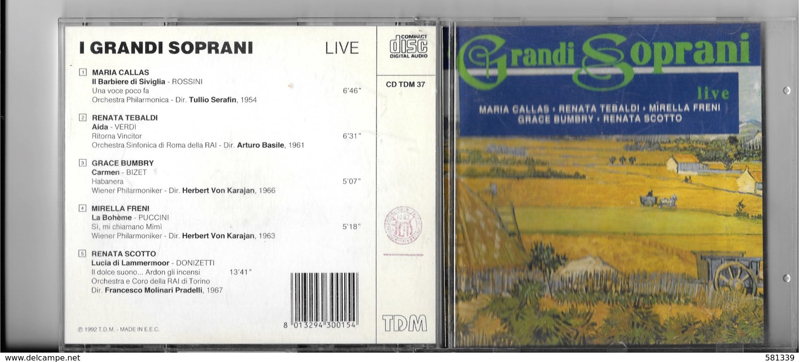 CD Compact Disc " I GRANDI SOPRANI Live " Callas, Tebaldi, Freni, Scotto ,... - Opera / Operette