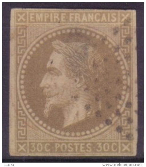 YT9 Napoleon 30c - Losange 9x9 Pondichery - Napoléon III