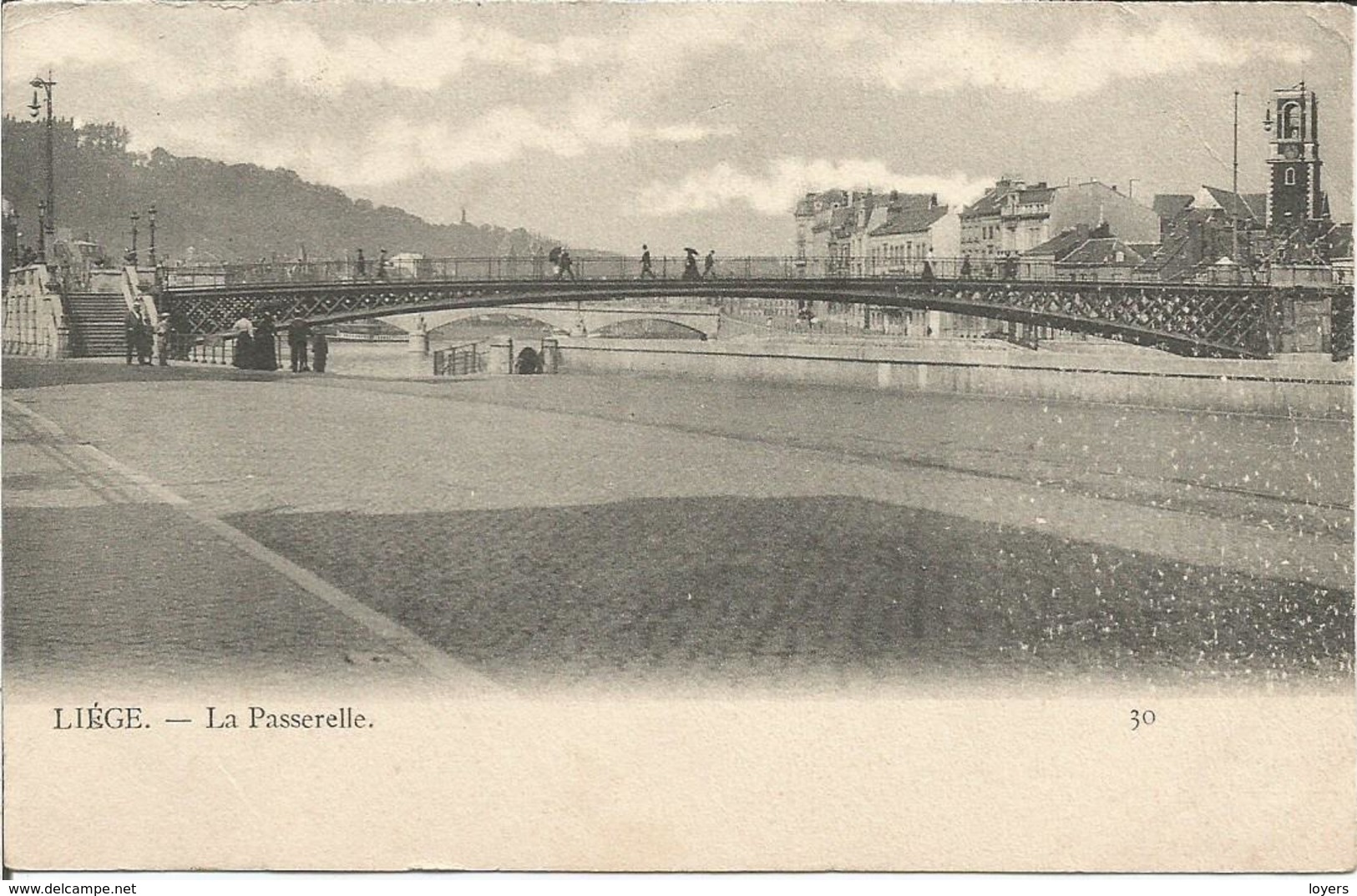 LIEGE. - La Passerelle. (scan Verso) - Liege