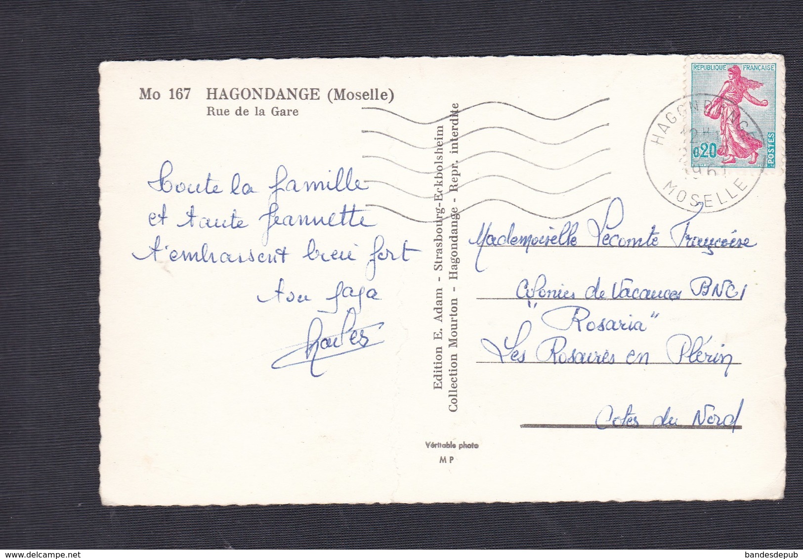 Prix Fixe CPSM PF Hagondange (57) - Rue De La Gare ( Animée Pharmacie Cafe D' Alsace Ed. Adam  Coll. Mourton) - Hagondange