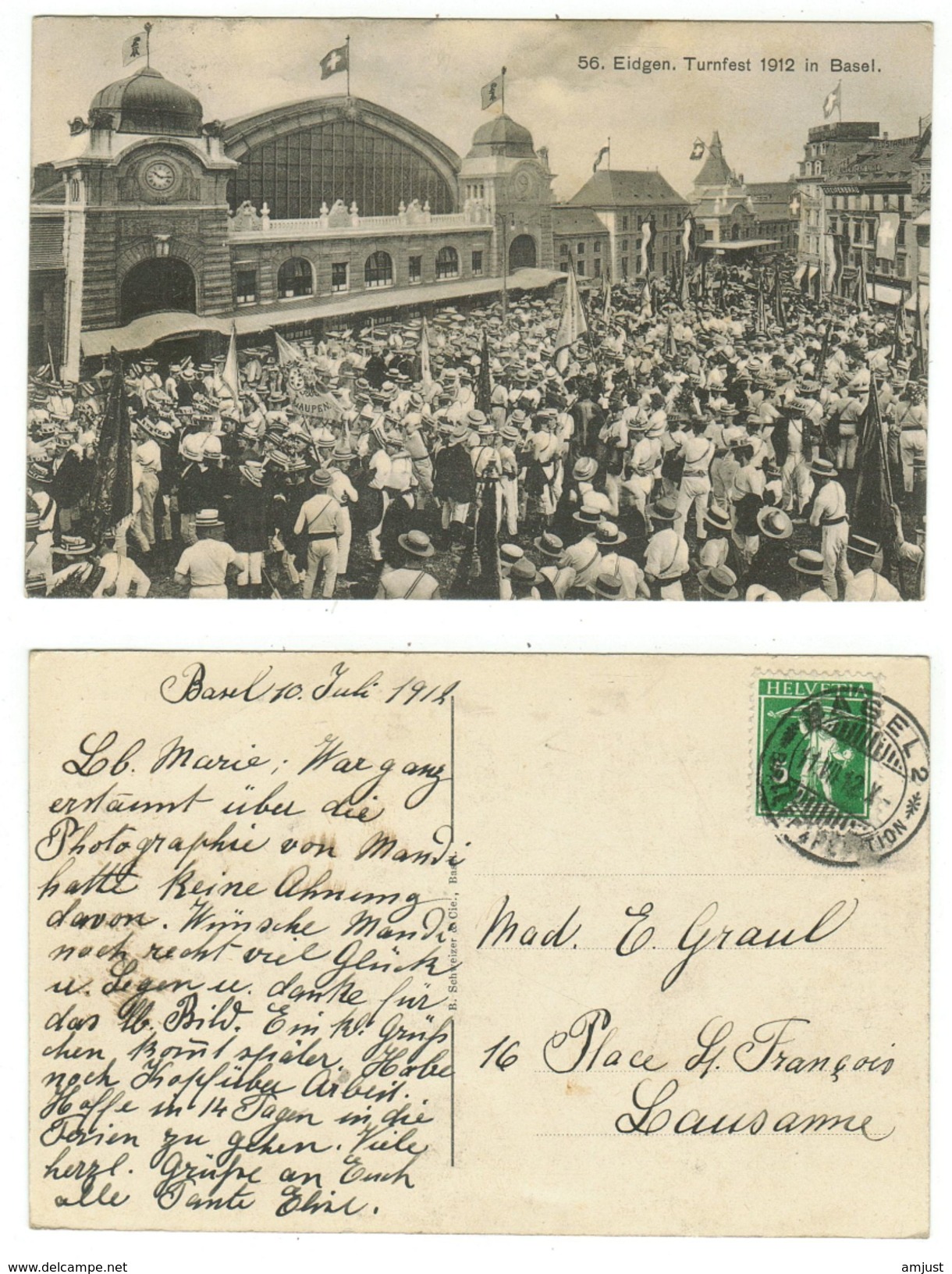 Suisse // Schweiz // Switzerland //  Bâle-Ville // Eidgen. Turnfest 1912 In Basel - Bâle