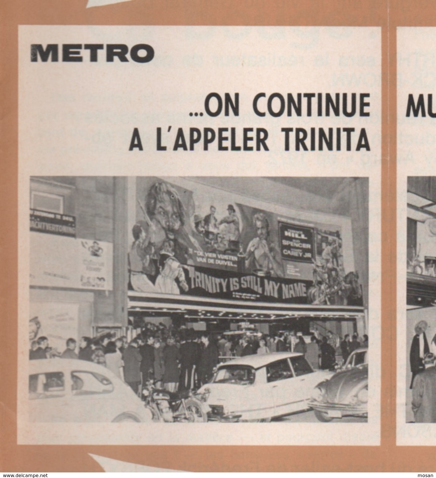 Ciné Presse. Cinéma. Excelsior. Devantures De Deux Cinémas. Anvers. Antwerpen. 1973 Terence Hill. Sergio Leone - Publicité Cinématographique