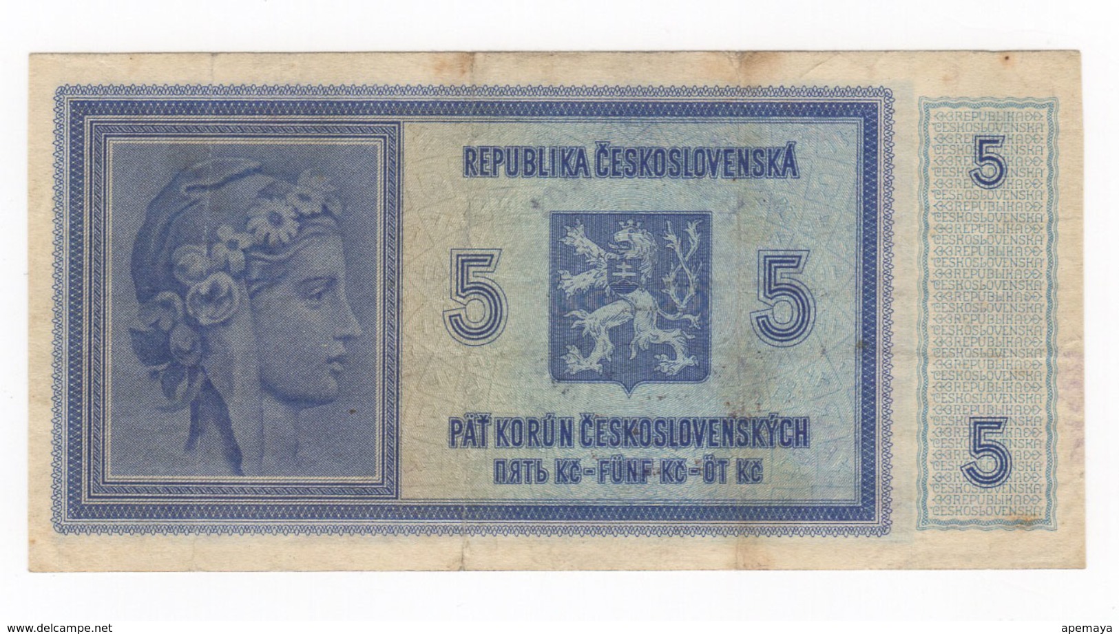 Bohemia & Moravia 5 Koruna 1939. - Other - Europe