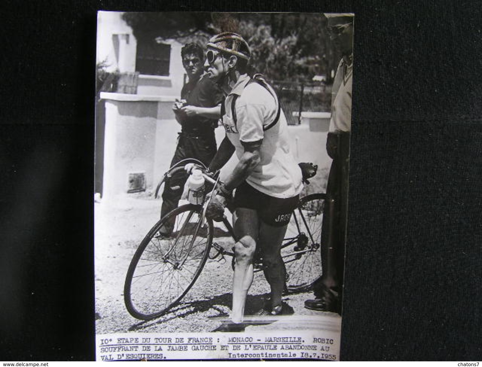 146 / Tour De France 1955,10ème étape : Monaco-Marseille,Robic Souffrant De La Jambe Gauche Abandonne Au Val D'Esquieres - Cyclisme