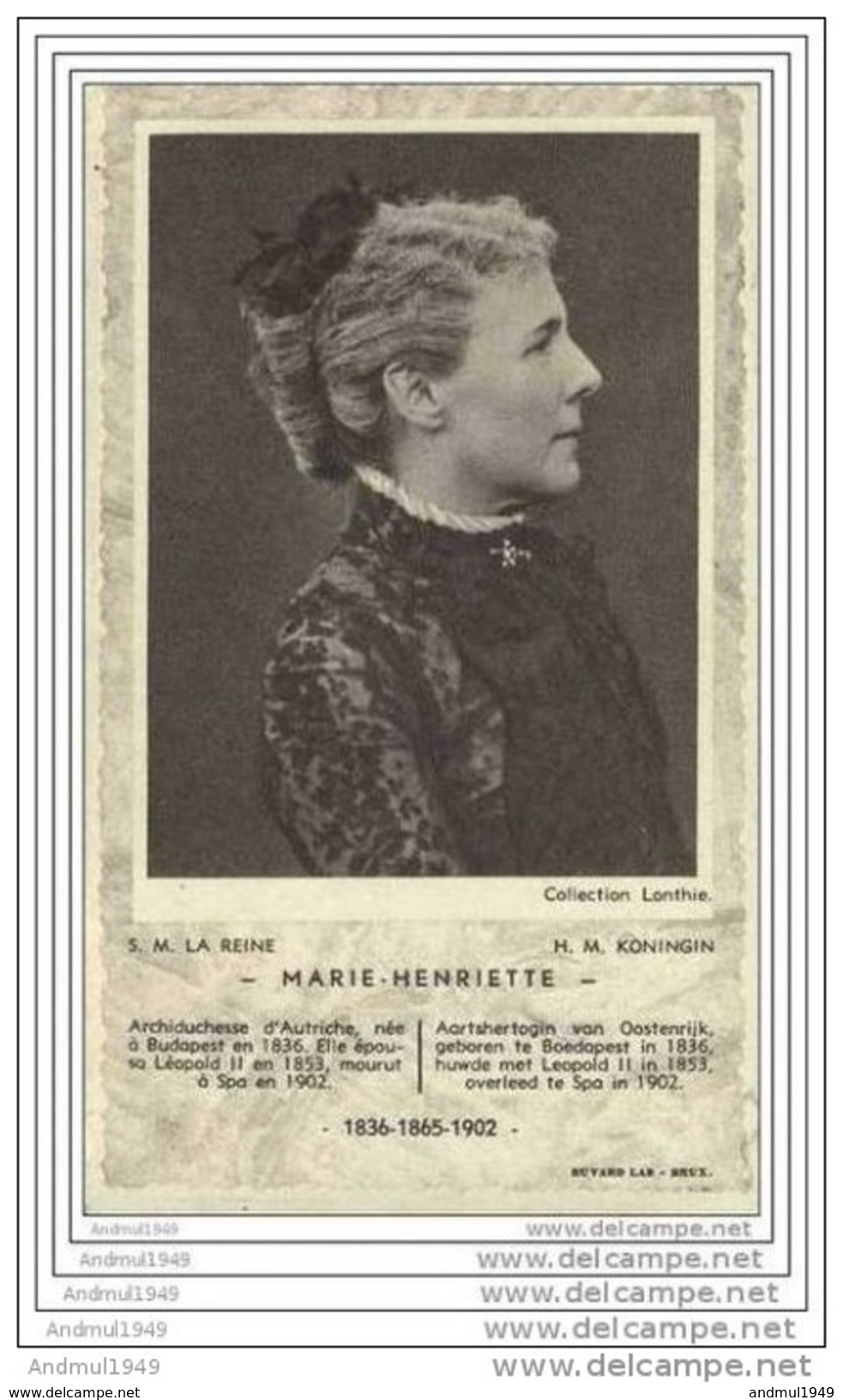 ROYAUTE - S. M. La Reine Marie-Henriette - R