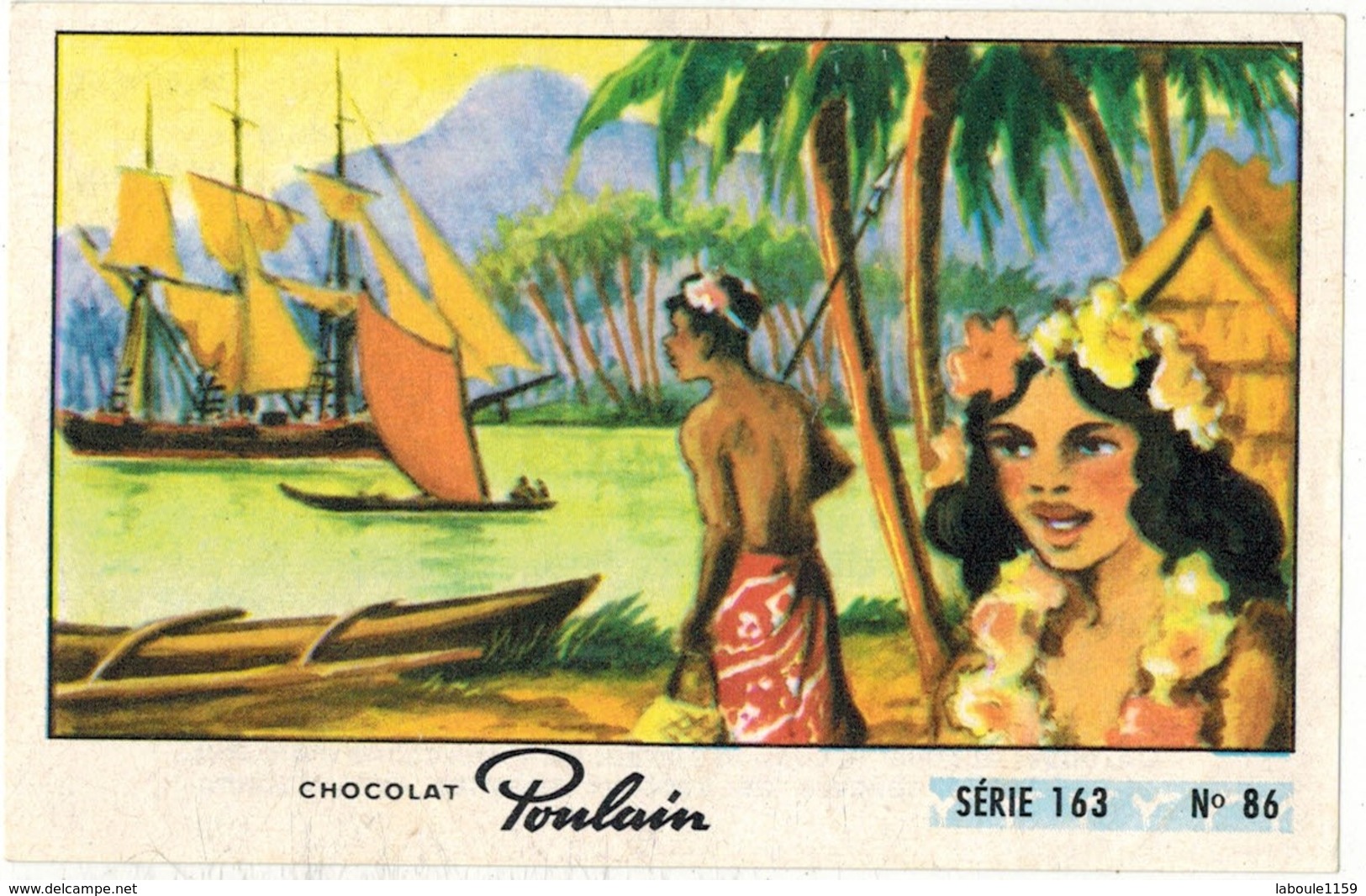 Image Chocolat Poulain Série N° 163 : Oui Oui Oui Oui => Image N° 86 - Musique Chanson HAWAÏ Hubert GIRAUD - Poulain