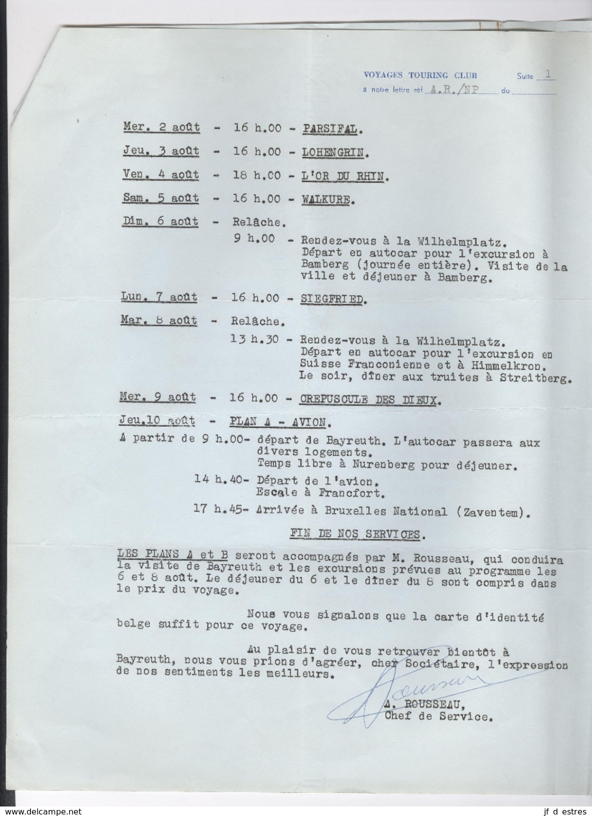 Bayreuth Wagner 1972 Documents Voyage Tickets, Carte Postale De Réprésentation, Photos Spectateurs, Autographe... - Autres & Non Classés