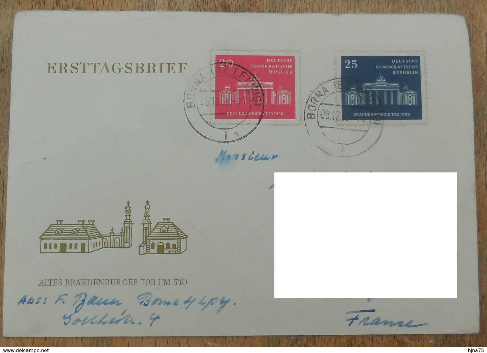 DDR 1958 N° YT 380 381 /  10eme Anniversaire De La Municipalité De Berlin Est - Briefe U. Dokumente