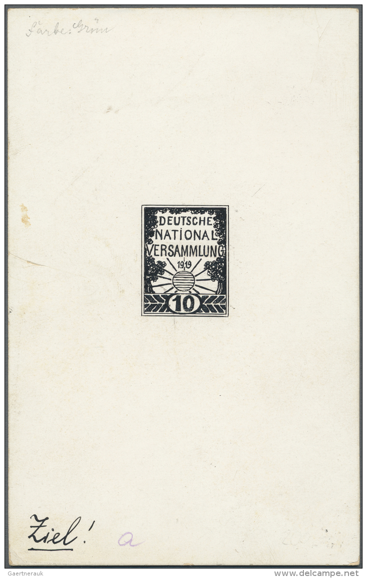 Deutsches Reich - Inflation: 1919, 10 Pfg. Bis 25 Pfg., Zehn Verschiedene Entw&uuml;rfe Und Essays Mit Nicht Angenommen - Ungebraucht