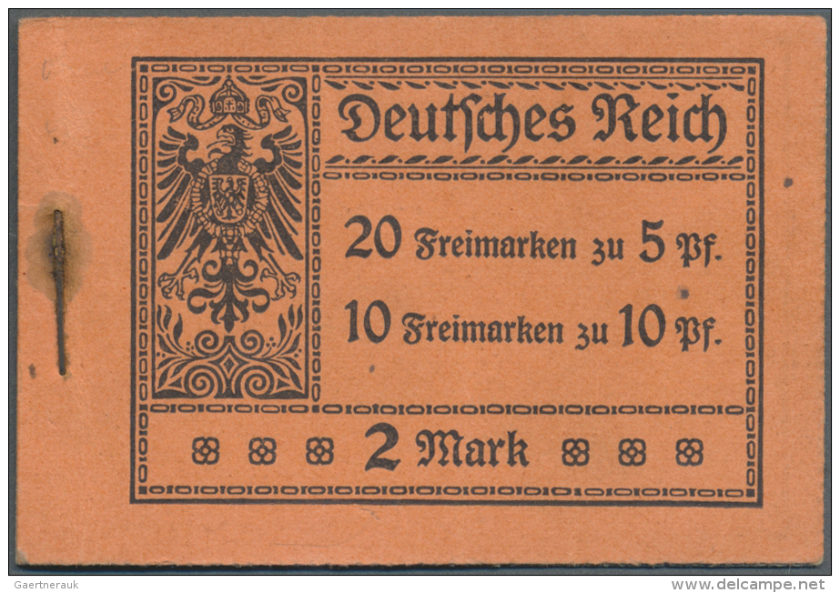 Deutsches Reich - Markenheftchen: 1913, 2 M. Germania-Markenheftchen Ohne ONr., Leer Mit 4 Unbedruckten Zwischenbl&auml; - Postzegelboekjes