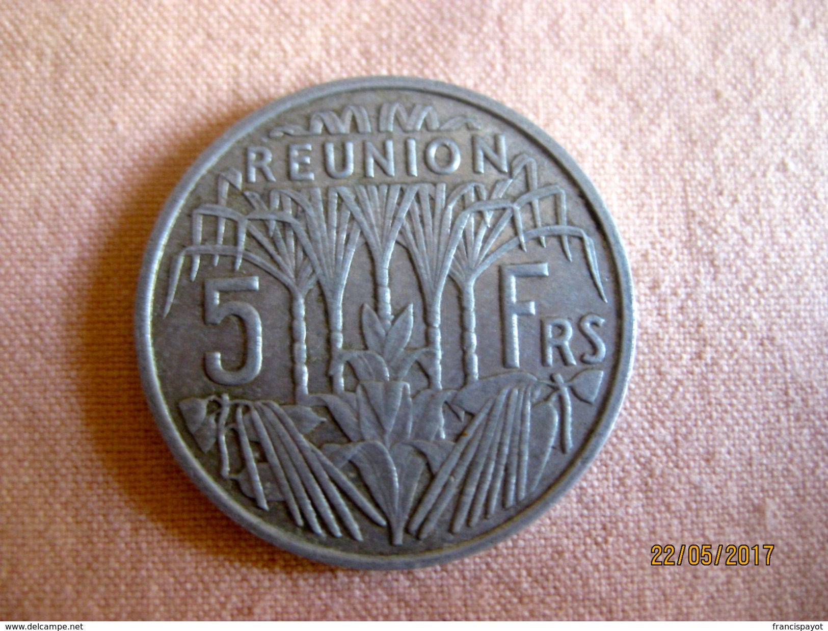 France: La Réunion 5 Francs 1955 - Reunion