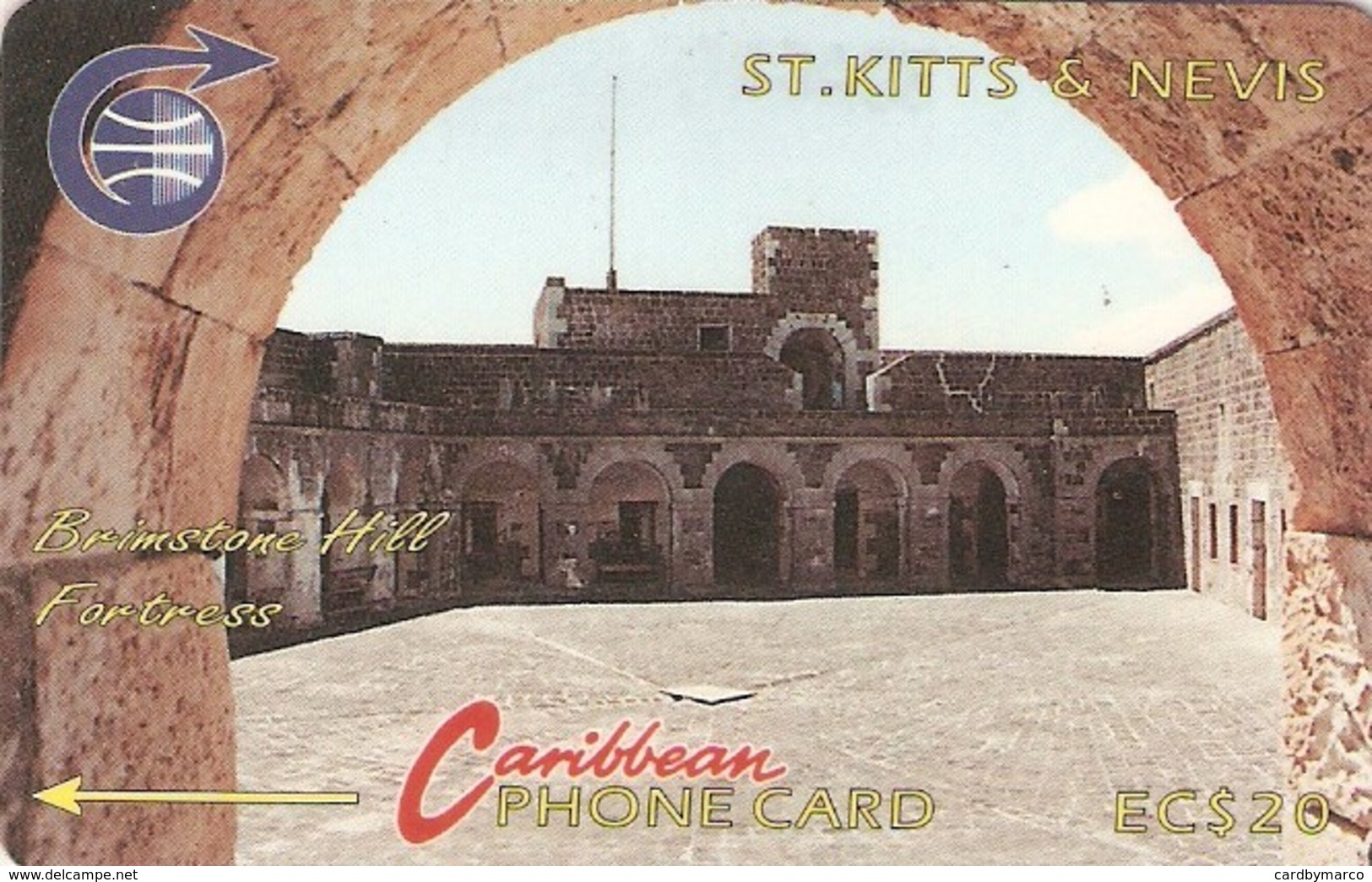 *ST. KITTS & NEVIS - 3CSKC* -  Scheda Usata - St. Kitts & Nevis