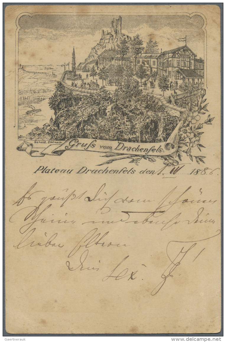 Ansichtskarten: Nordrhein-Westfalen: DRACHENFELS (alte PLZ 5330), 11 Fr&uuml;he Ansichtskarten Aus Den Jahren 1884/1890, - Altri & Non Classificati
