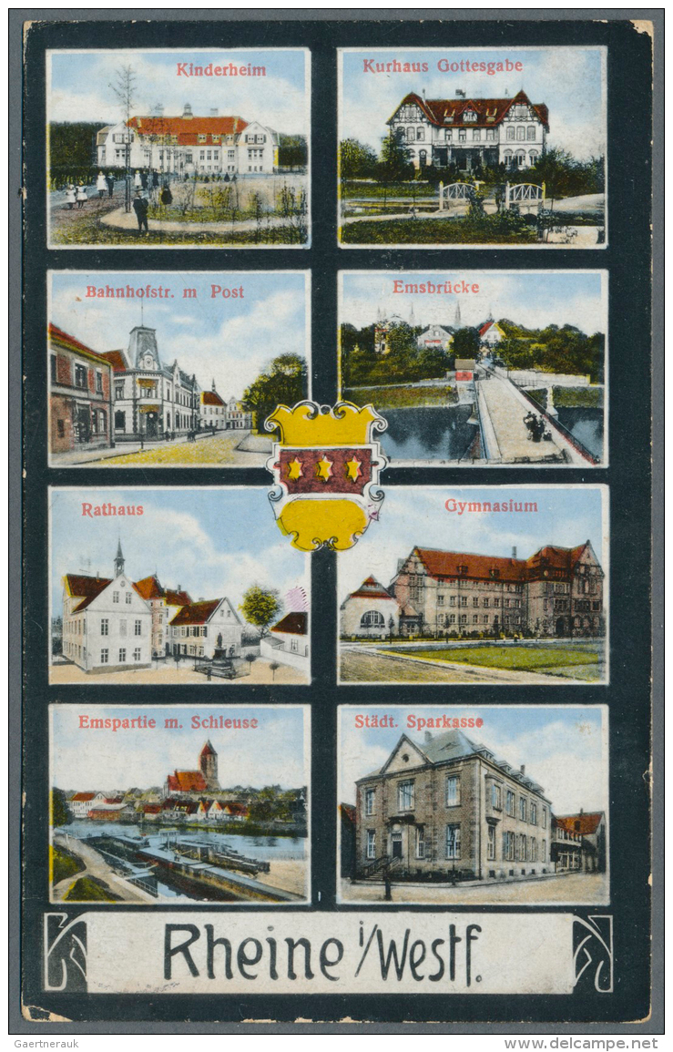 Ansichtskarten: Nordrhein-Westfalen: WESTFALEN, 100 Karten Mit Den Ortschaften M&uuml;nster, Telgte, Steinfurt Und Rhein - Andere & Zonder Classificatie