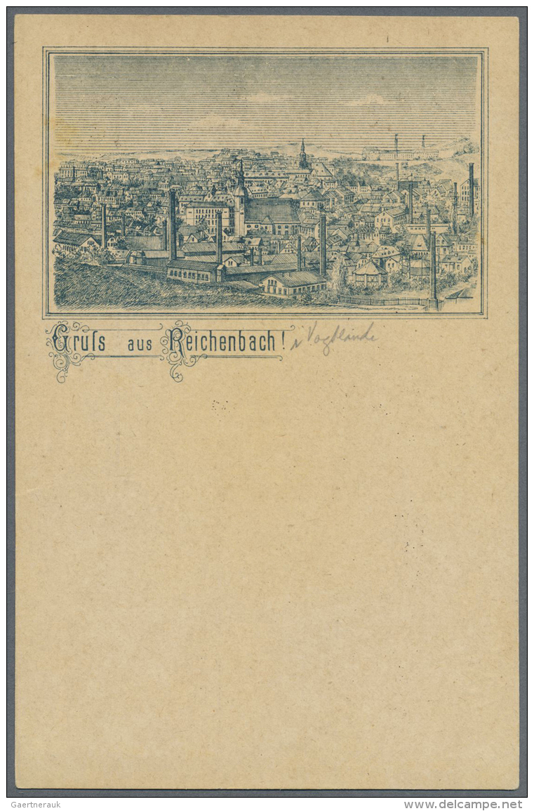 Ansichtskarten: Sachsen: VOGTLAND (alte PLZ 97/99), Pr&auml;chtiges Lot Mit 43 Unterschiedlichen Historischen Ansichtska - Andere & Zonder Classificatie