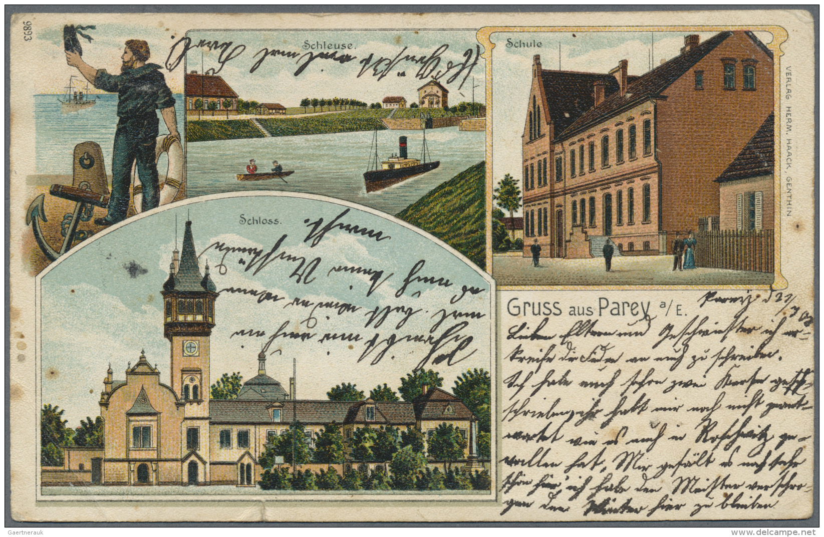 Ansichtskarten: ALTES POSTKARTENALBUM, Mit Ungef&auml;hr 180 Historischen Ansichtskarten Aus Den Jahren 1900/1930. Gesic - 500 Cartoline Min.