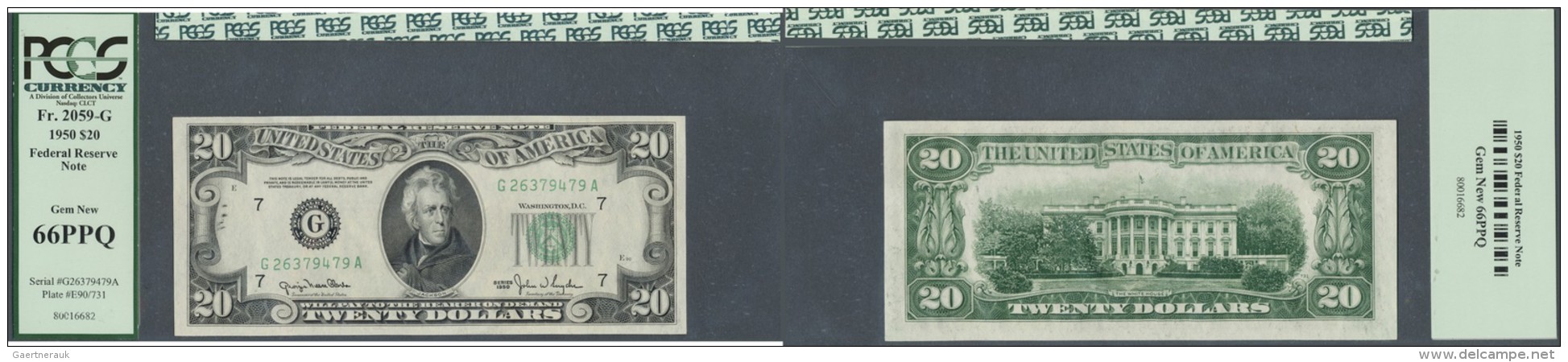 United States Of America: 20 Dollars 1950 Fr#2059-G, PCGS Graded 66PPQ Gem New. - Sonstige & Ohne Zuordnung