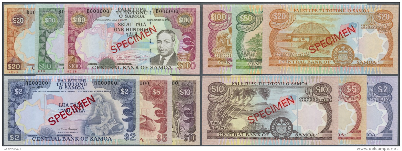 Western Samoa / West-Samoa: Set With 6 Banknotes Comprising 2 Tala SPECIMEN Series ND(1985) With Title "legal Tender In - Samoa