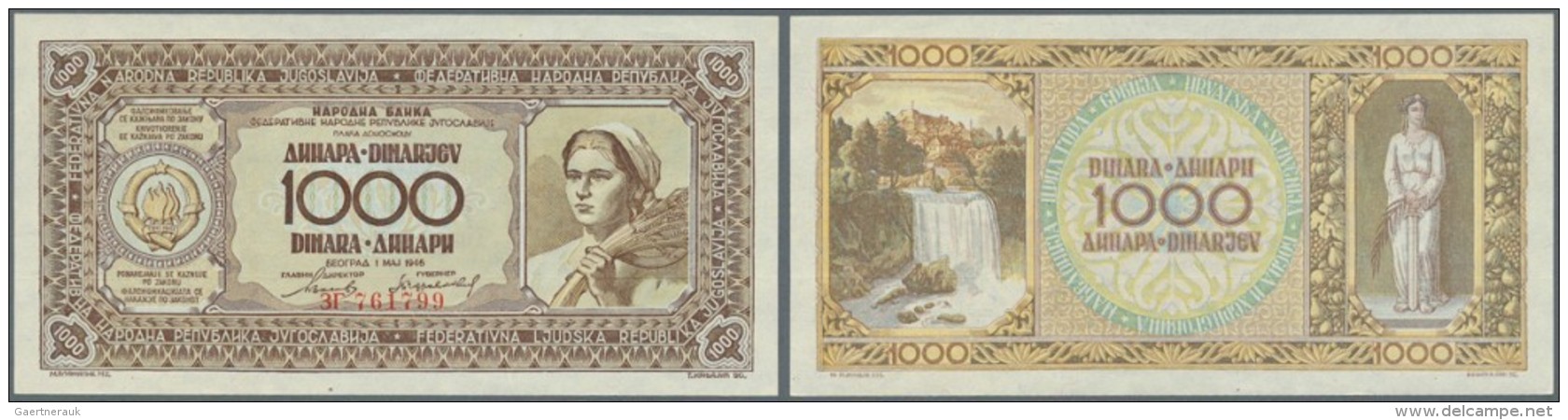 Yugoslavia / Jugoslavien: 1000 Dinara 1946 P. 67 In Condition: UNC. - Jugoslawien