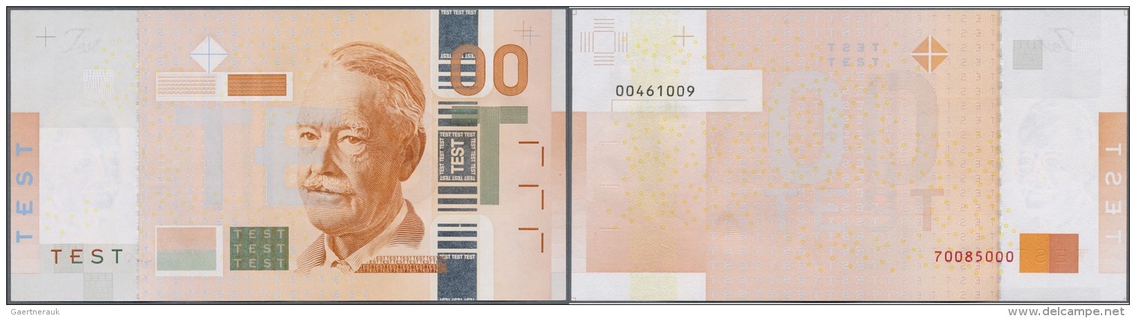 Testbanknoten: Euro Test Banknote Produced By The EUROPEAN CENTRAL BANK As A Trial During The Development Of The Euro Se - Fiktive & Specimen