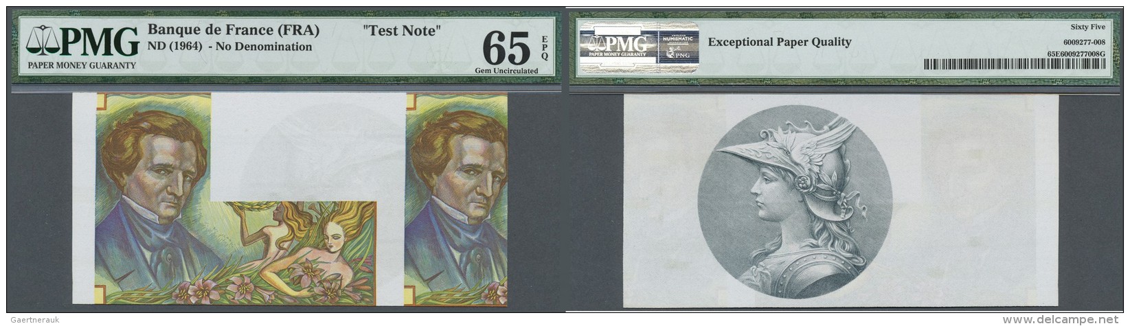 Testbanknoten: BANQUE DE FRANCE - "BERLIOZ" 50 Francs ND - On French Banknote Paper, Showing Parts Of An Unissued Bankno - Fiktive & Specimen