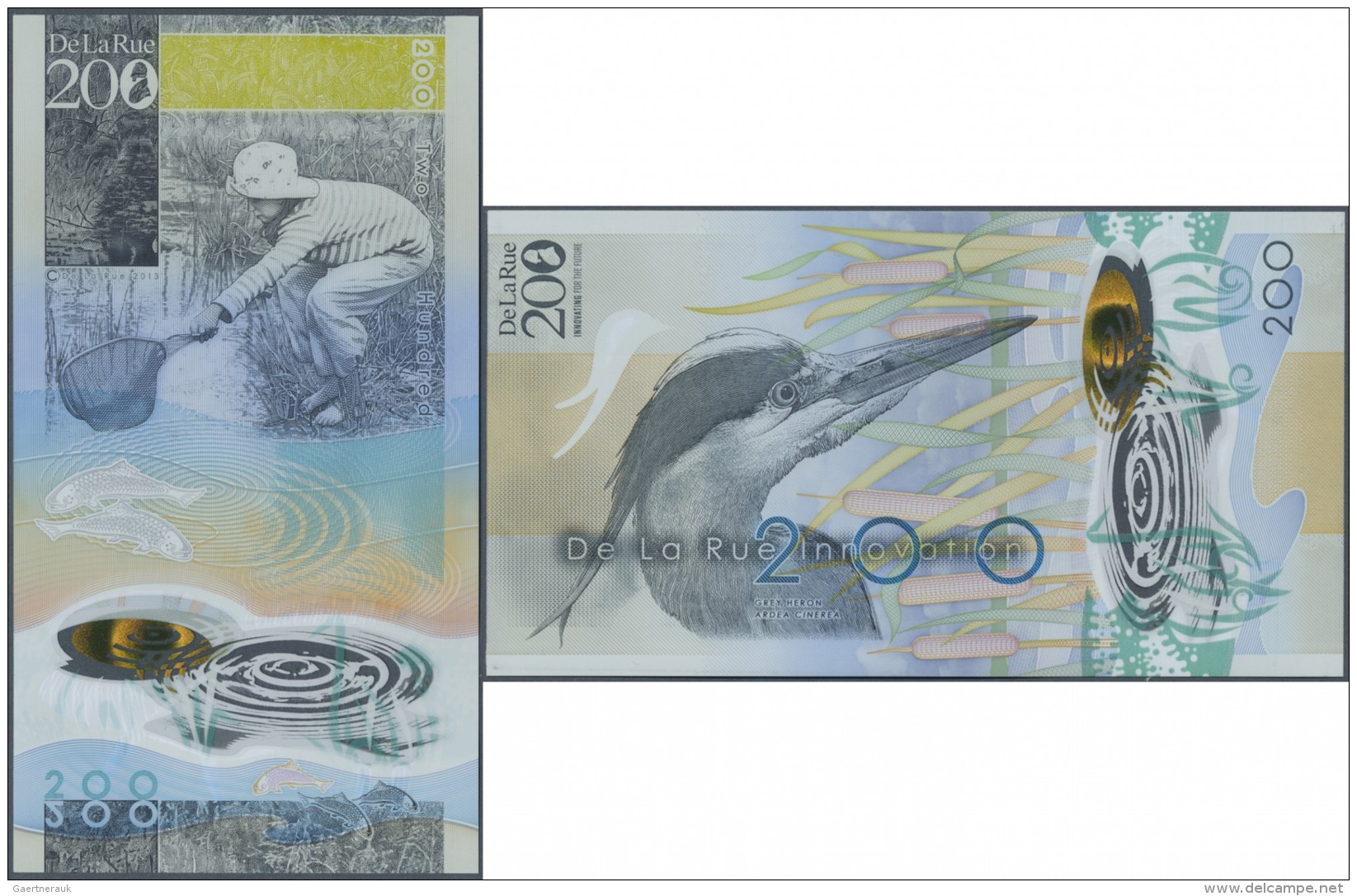 Testbanknoten: Great Britain: Polymer Test Note Printed By DE LA RUE CURRENCY On Polymer Substrate With Window And SICPA - Fiktive & Specimen