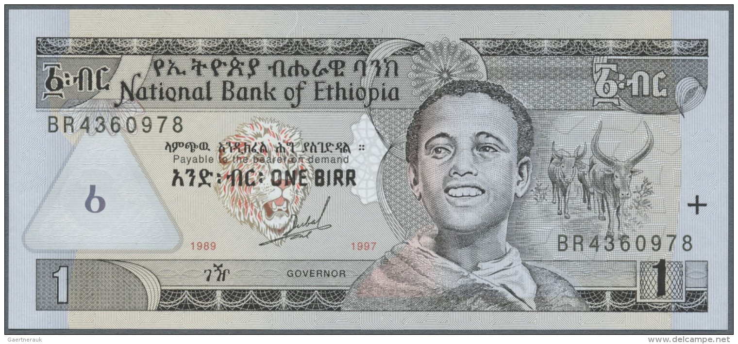 Ethiopia / &Auml;thiopien: 1969/1997 (ca.), Ex Pick 30-46, Quantity Lot With 277 Banknotes In Good To Mixed Quality, Sor - Aethiopien